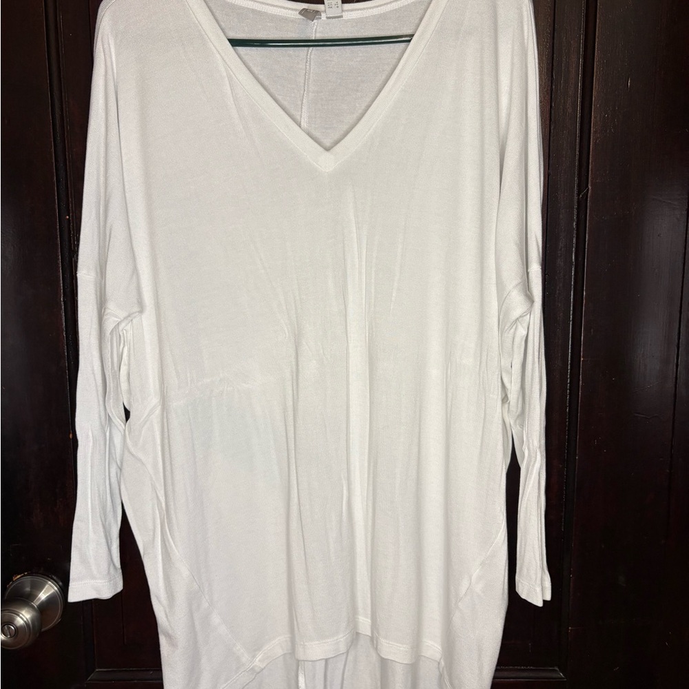 ASOS White V-Neck Tunic Top
